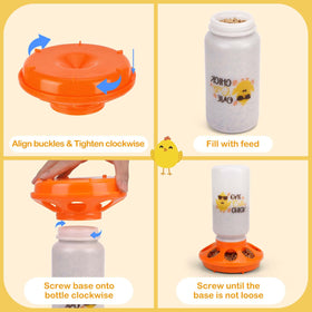 TGEYD BPA-free plastic material for durable chick starter kit use.