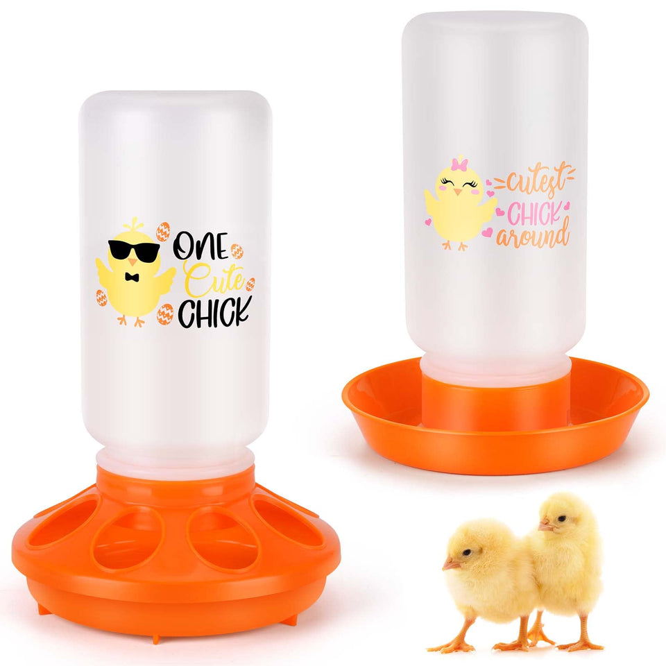 TGEYD chick feeder with 1L capacity and multiple feeding ports for easy, mess-free chick meals.