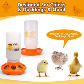 TGEYD chick-starter-kit-in-use with chicks exploring a safe feeding area.