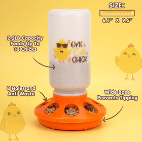 TGEYD 1L chick waterer showing anti-drowning design for chick safety.