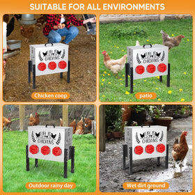 TGEYD adjustable-height feeder accommodates chicks to adults for clean feeding