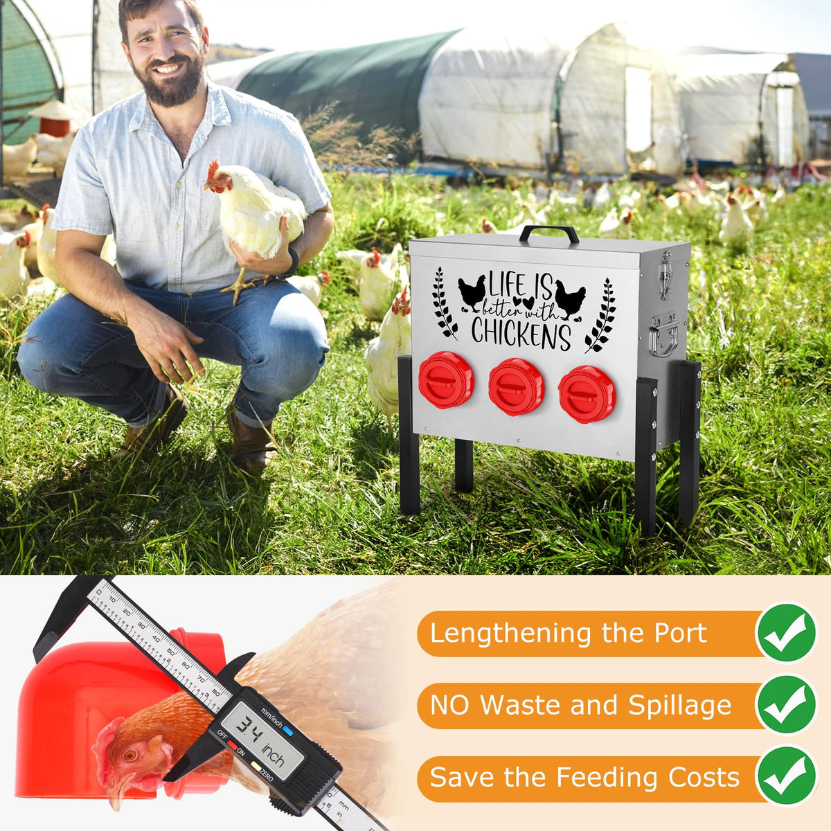 TGEYD outdoor feeder resists weather while keeping feed accessible