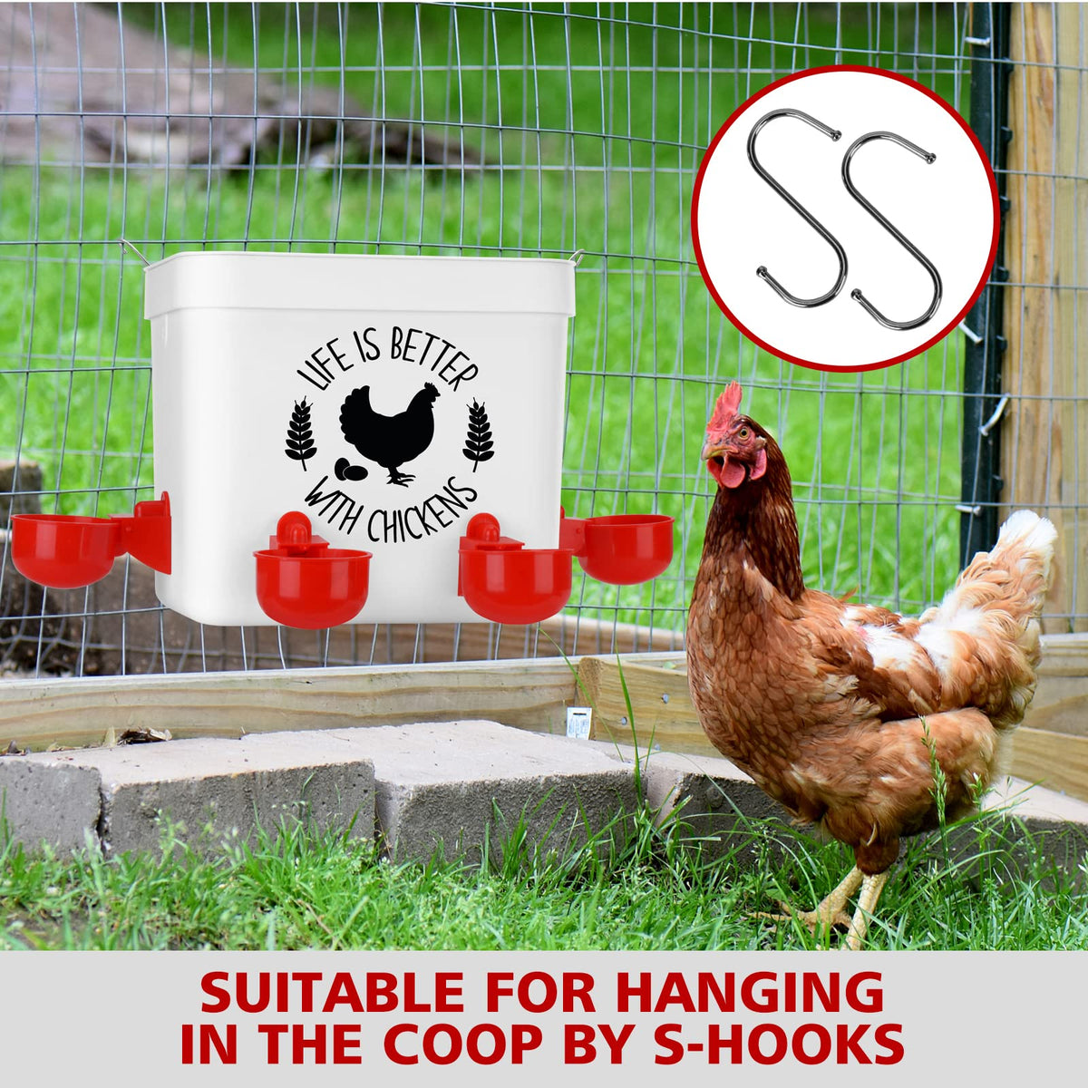 Tgeyd waterer uses BPA-free material and weather-ready design for outdoor use