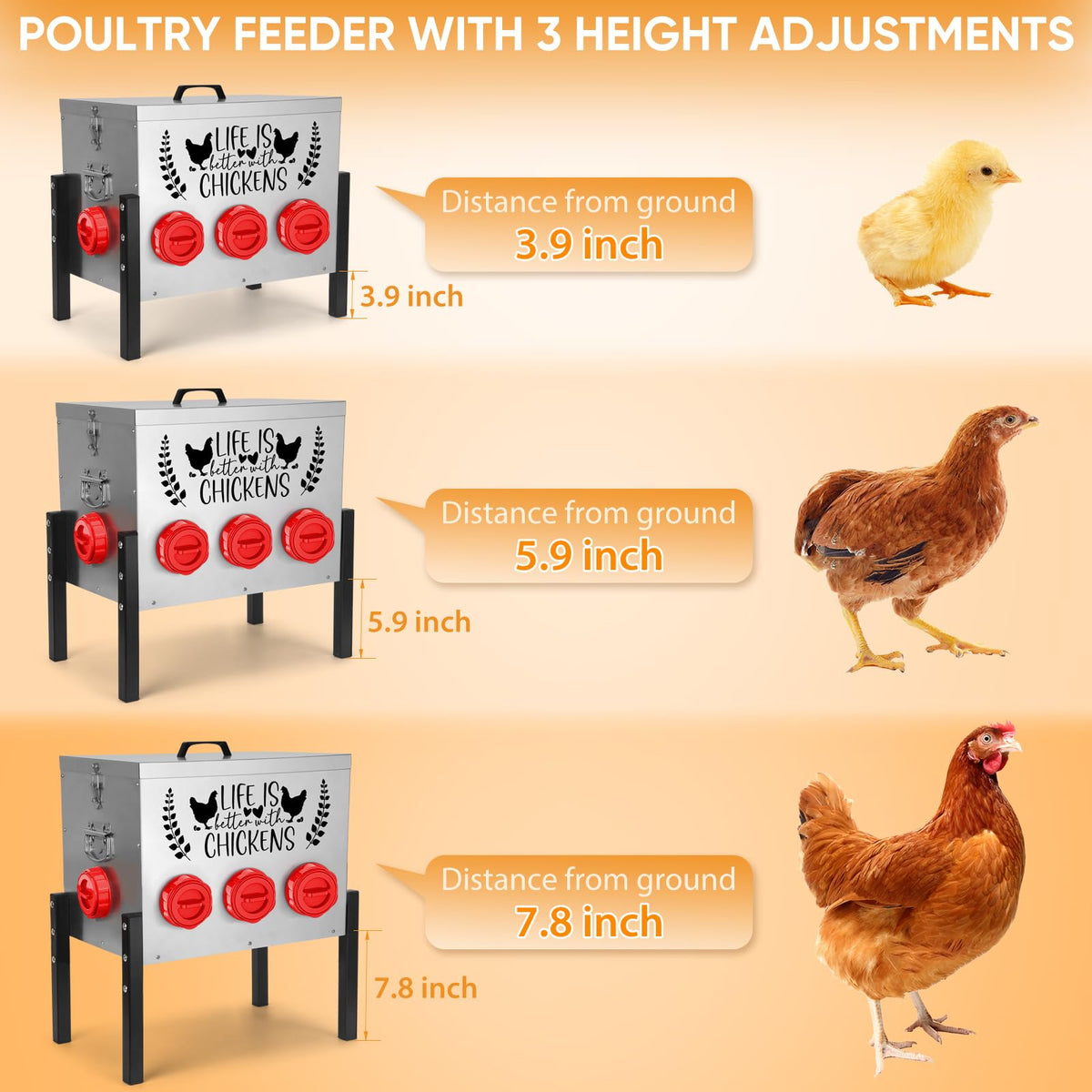 TGEYD feeder eight ports design enables multiple birds to eat together