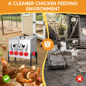 Tgeyd no-waste feeding ports prevent scatter and keep feed drier for cleaner pens.