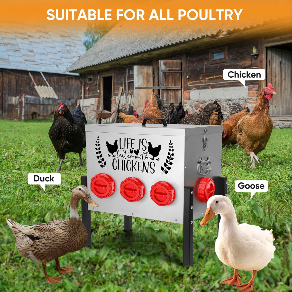 TGEYD rainproof cover and seal protect feed from moisture