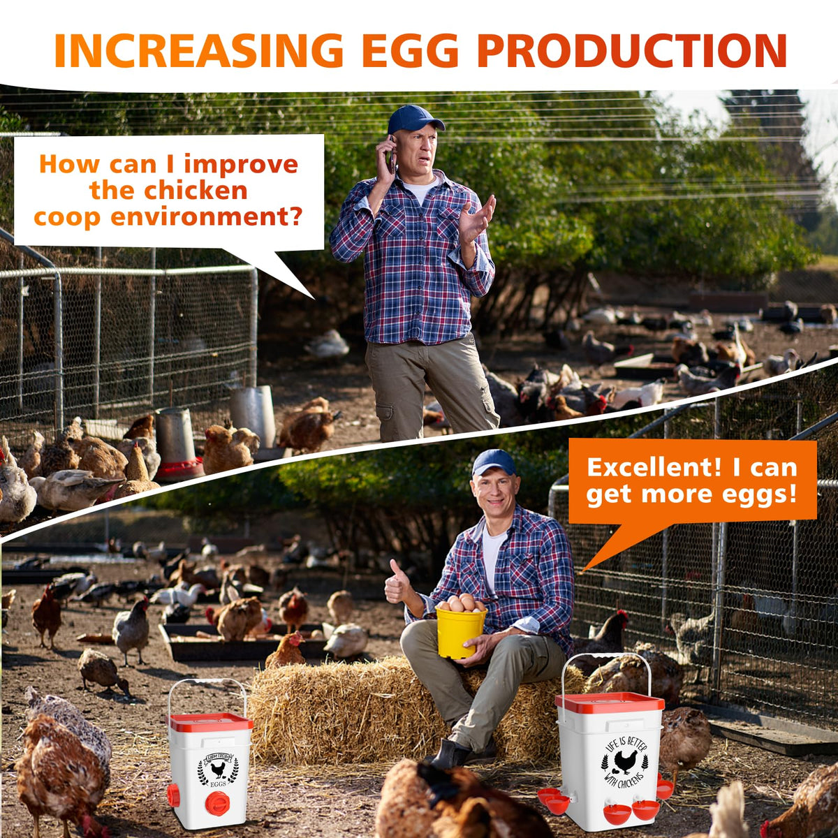 Tgeyd spill-free feed ports keep the coop tidy