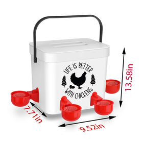 Tgeyd waterer cups for birds support chickens, ducks, and geese in one unit