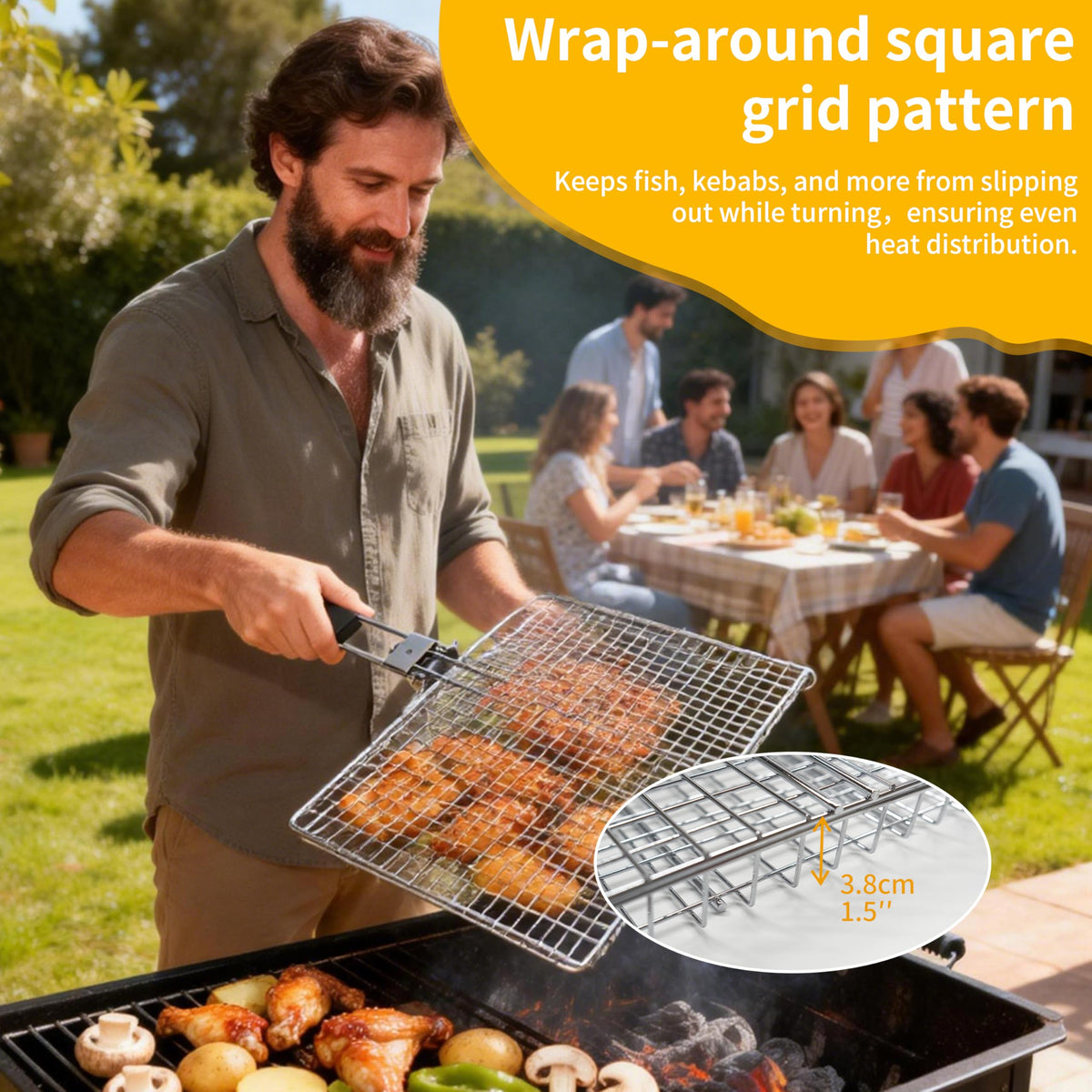 TGpao portable outdoor basket ideal for camping and picnics
