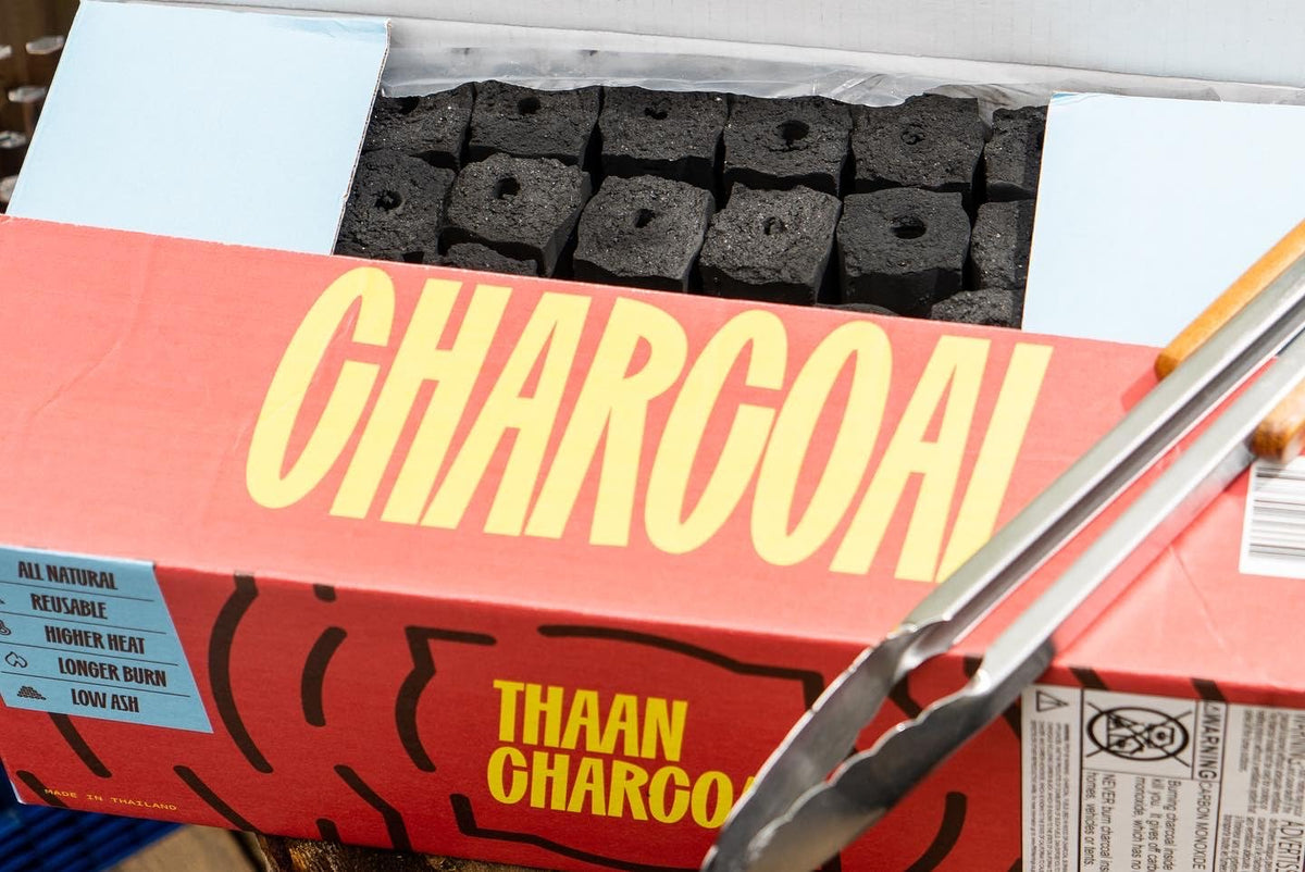 Thaan Charcoal pure flavor infusion creates clean, additive-free seared results.