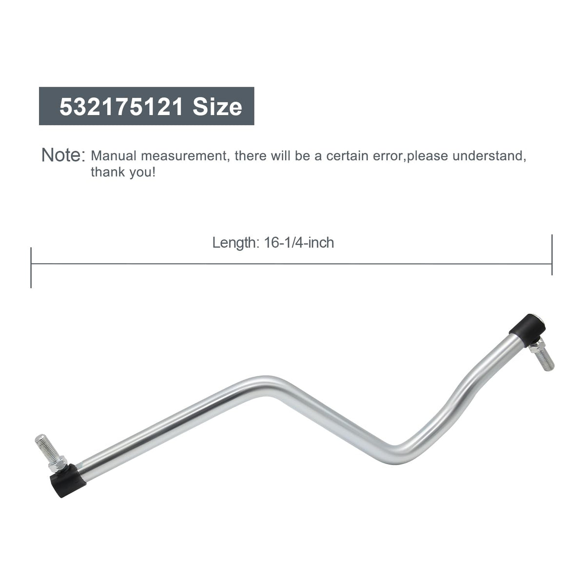 Thaekuns drag link 532175121 side view, robust connection for several brands.