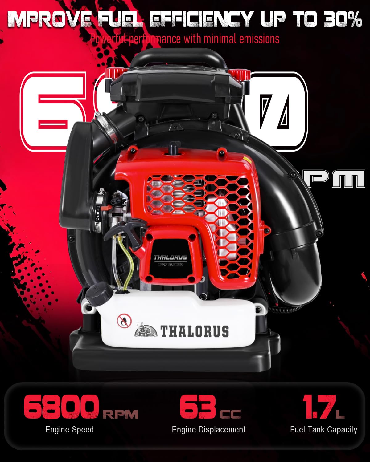 Thalorus blower side view highlighting ergonomic harness for all day comfort