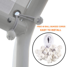 Thanaddo carport cover 10x20 white grommets for easy securing