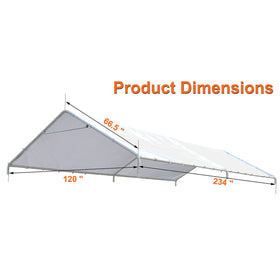 Thanaddo carport cover 10x20 white waterproof seal keeps gear dry