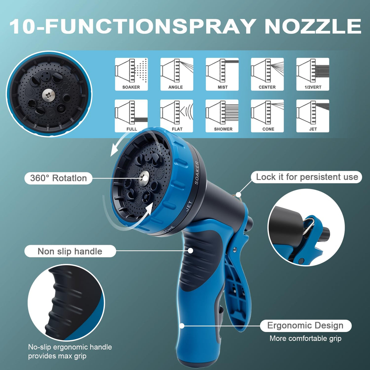 Thanlyn garden hose 50ft fits standard fittings for quick setup.