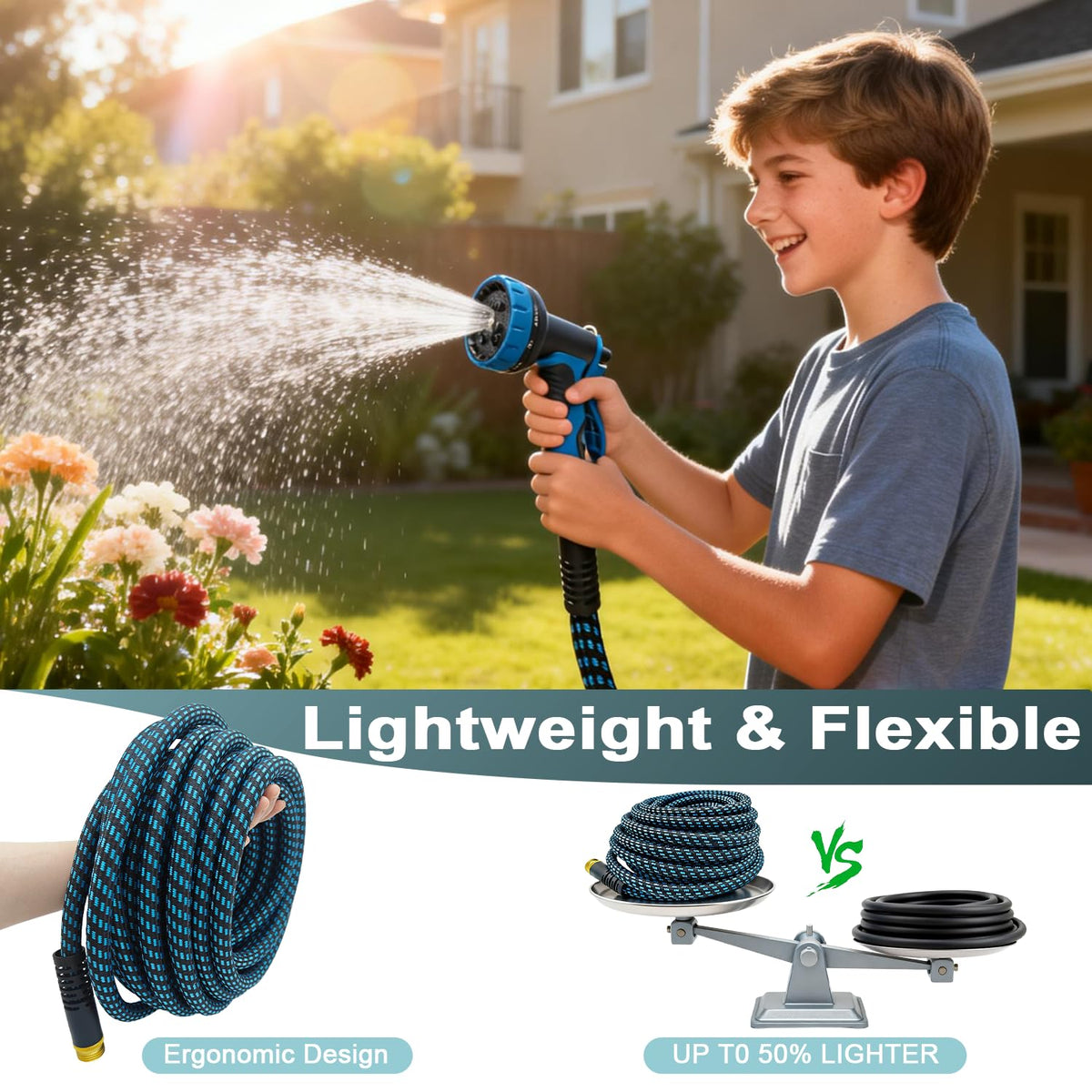 Thanlyn non-expandable water hose construction minimizes expansion under pressure.