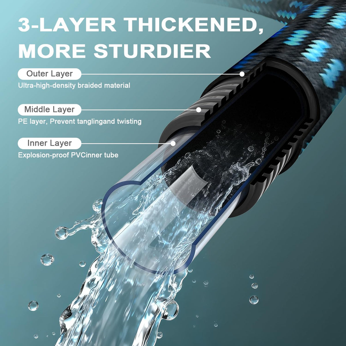 Thanlyn ultra lightweight hose 50ft makes carrying around effortless.