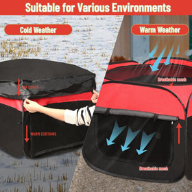 TharroCotte brooder pen double ventilation doors improve airflow and dry conditions.