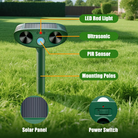 Thcritter motion sensor LED yard protection demonstrates pest deterrence