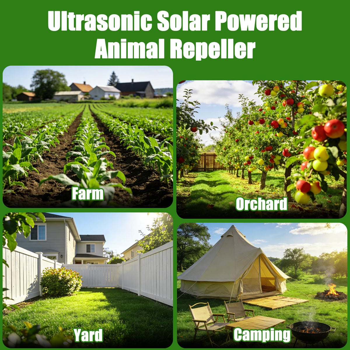 Thcritter yard installation setup shows easy mounting on fences or walls