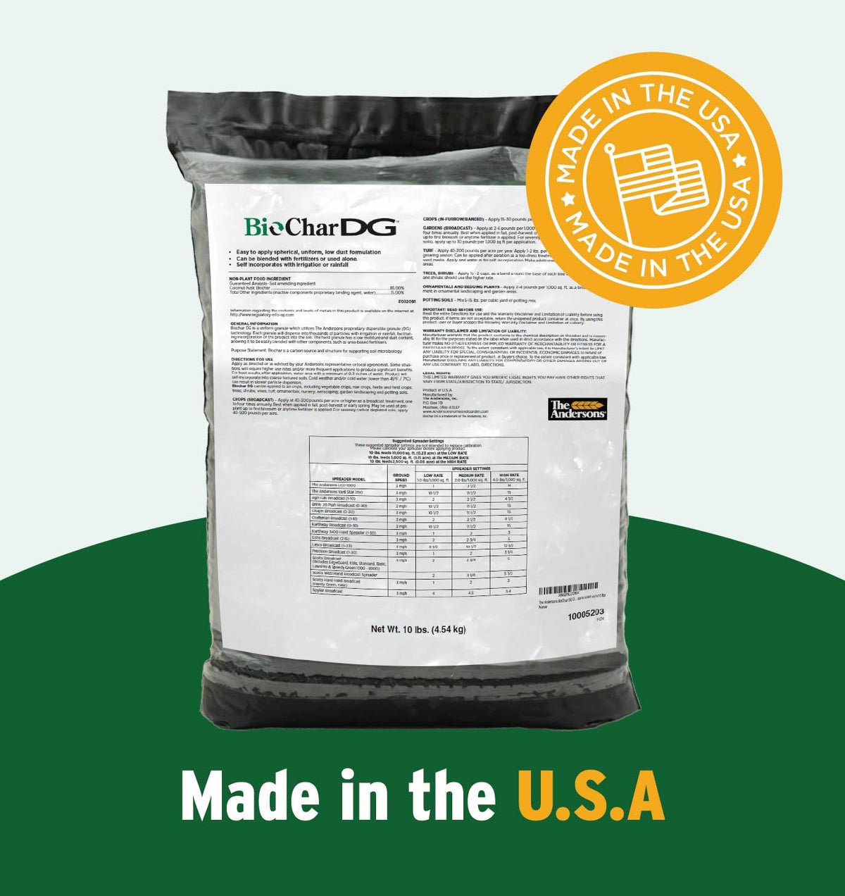 The Andersons BioChar DG granules blend with potting mix.