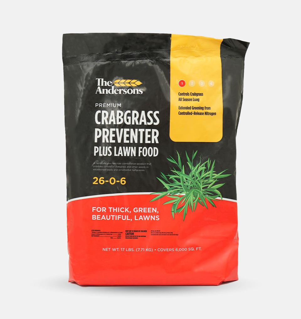 The Andersons crabgrass preventer bottle for a weed-free lawn