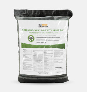 The Andersons Green Shocker fertilizer bag showing fast-release nitrogen for quick turf greening