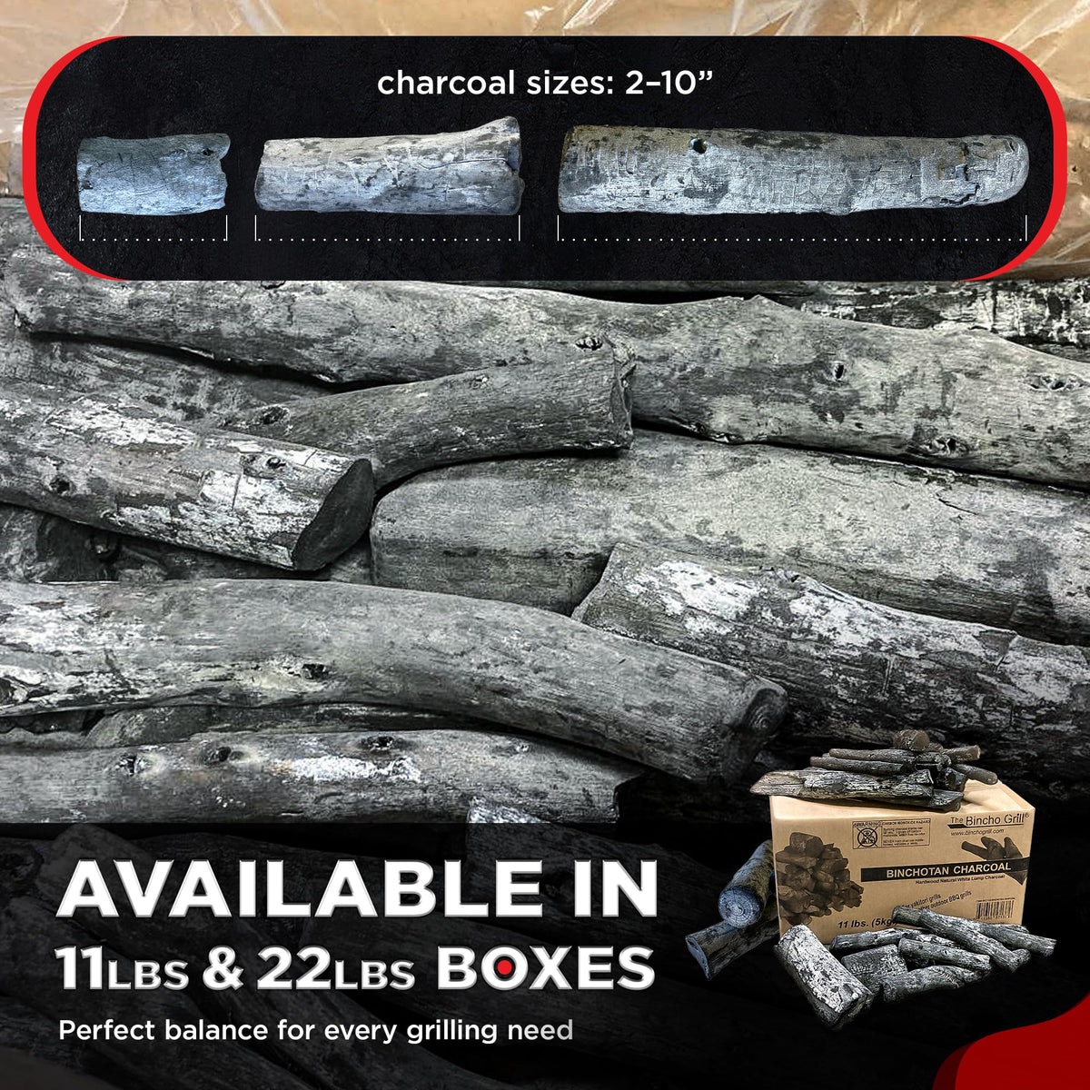 Reusable storage keeps Bincho Grill charcoal available for future grilling