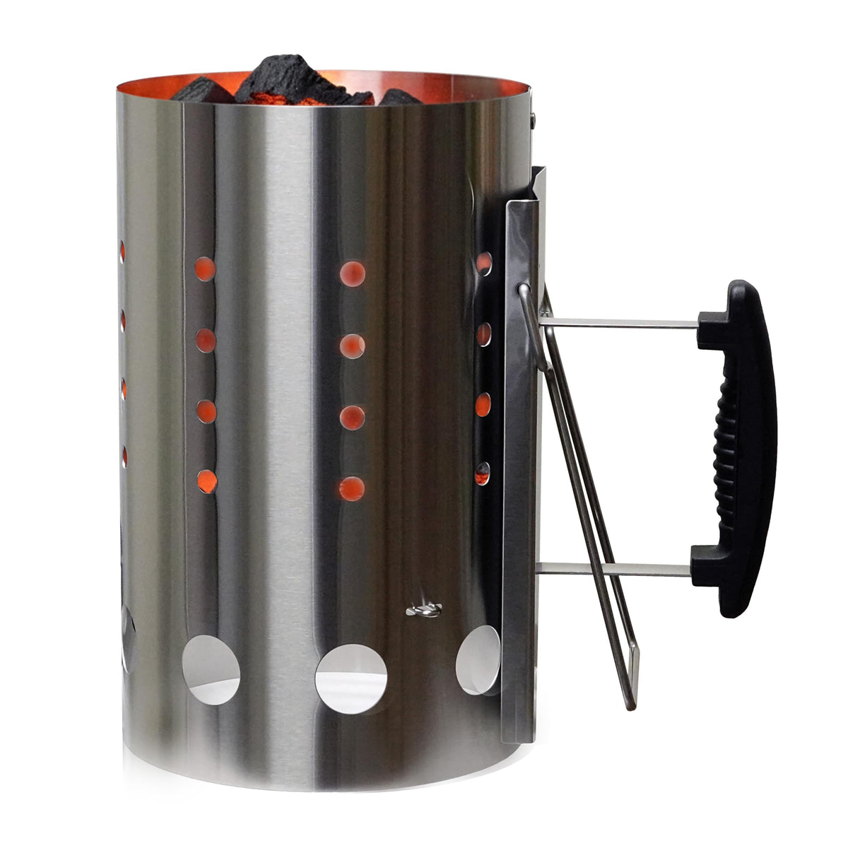 The Bincho Grill chimney starter front view for fast, clean ignition