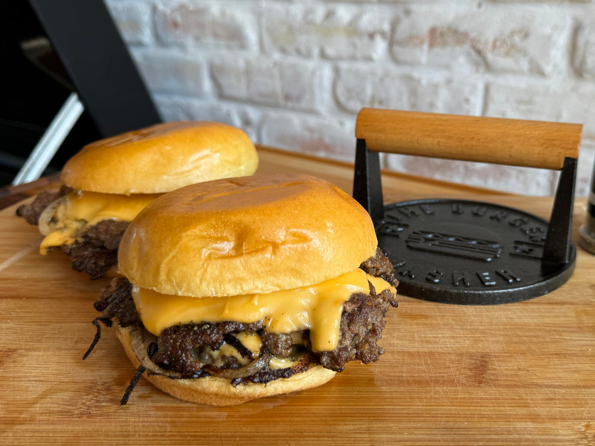The Burger Smasher easy-clean surface after cooking sessions.