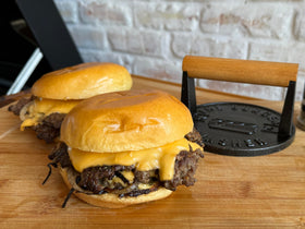 The Burger Smasher easy-clean surface after cooking sessions.