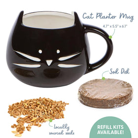 The Cat Ladies cat grass seed mix close-up highlighting a fiber-rich greens option