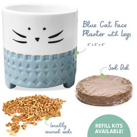 The Cat Ladies ceramic cat planter enhances home decor while supporting cats.