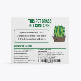 The Cat Ladies cat grass kit makes a thoughtful gift for cat lovers