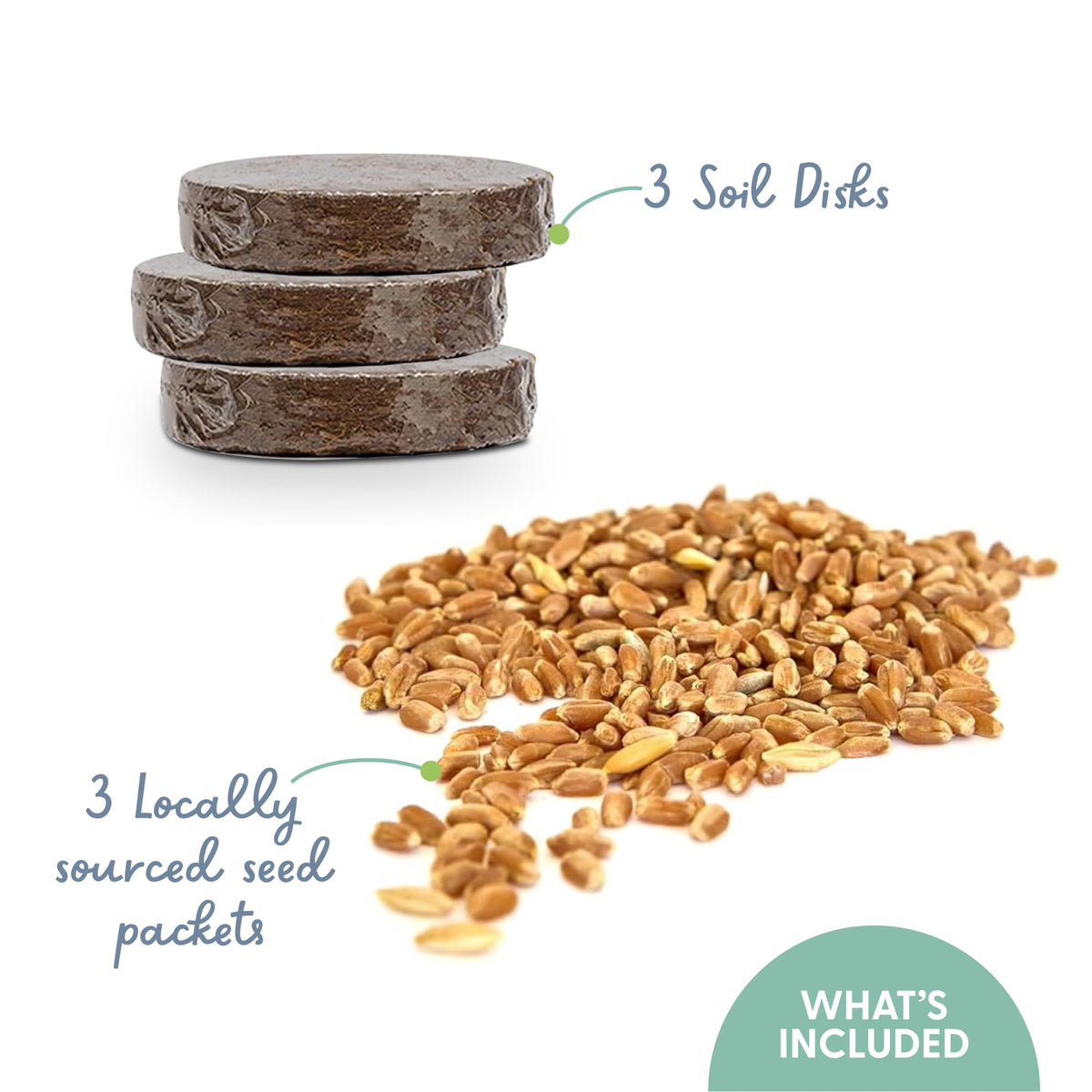 The Cat Ladies organic cat grass seed mix sprouts quickly in disks for indoor cats.