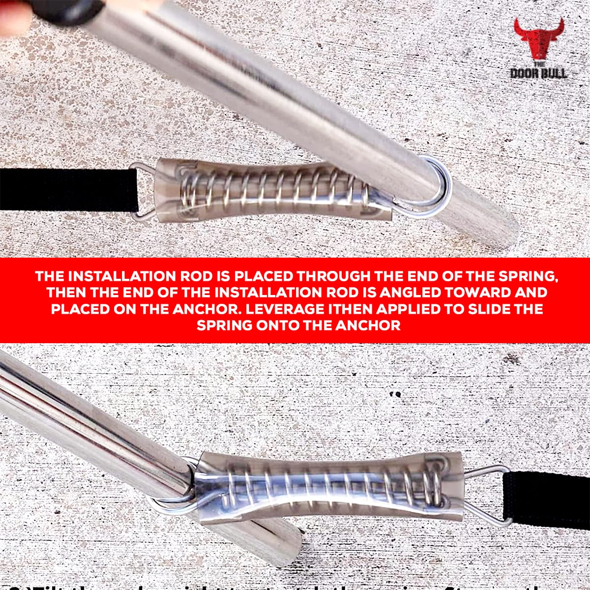 Anchor hex key combo streamlines installing and removing springs.