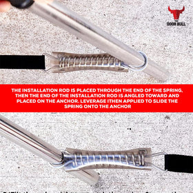 Anchor hex key combo streamlines installing and removing springs.
