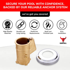 The Door Bull drainage holes design helps prevent water buildup around fittings.