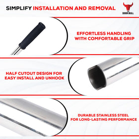 Single-piece construction provides consistent performance without bending.