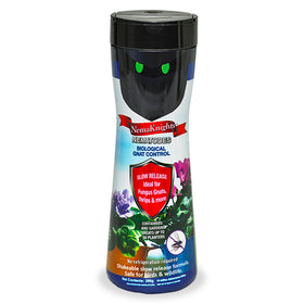 The Environmental Factor NemaKnights granules laid on soil for targeted pest control.