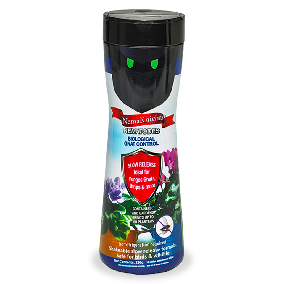 The Environmental Factor NemaKnights granules laid on soil for targeted pest control.