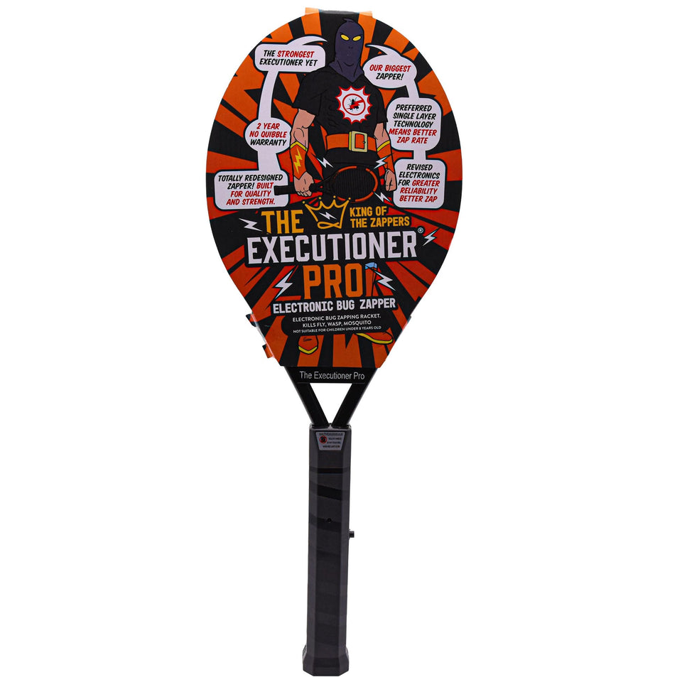 The Executioner Pro fly-zapper-racket for quick bug zaps indoors or outdoors.