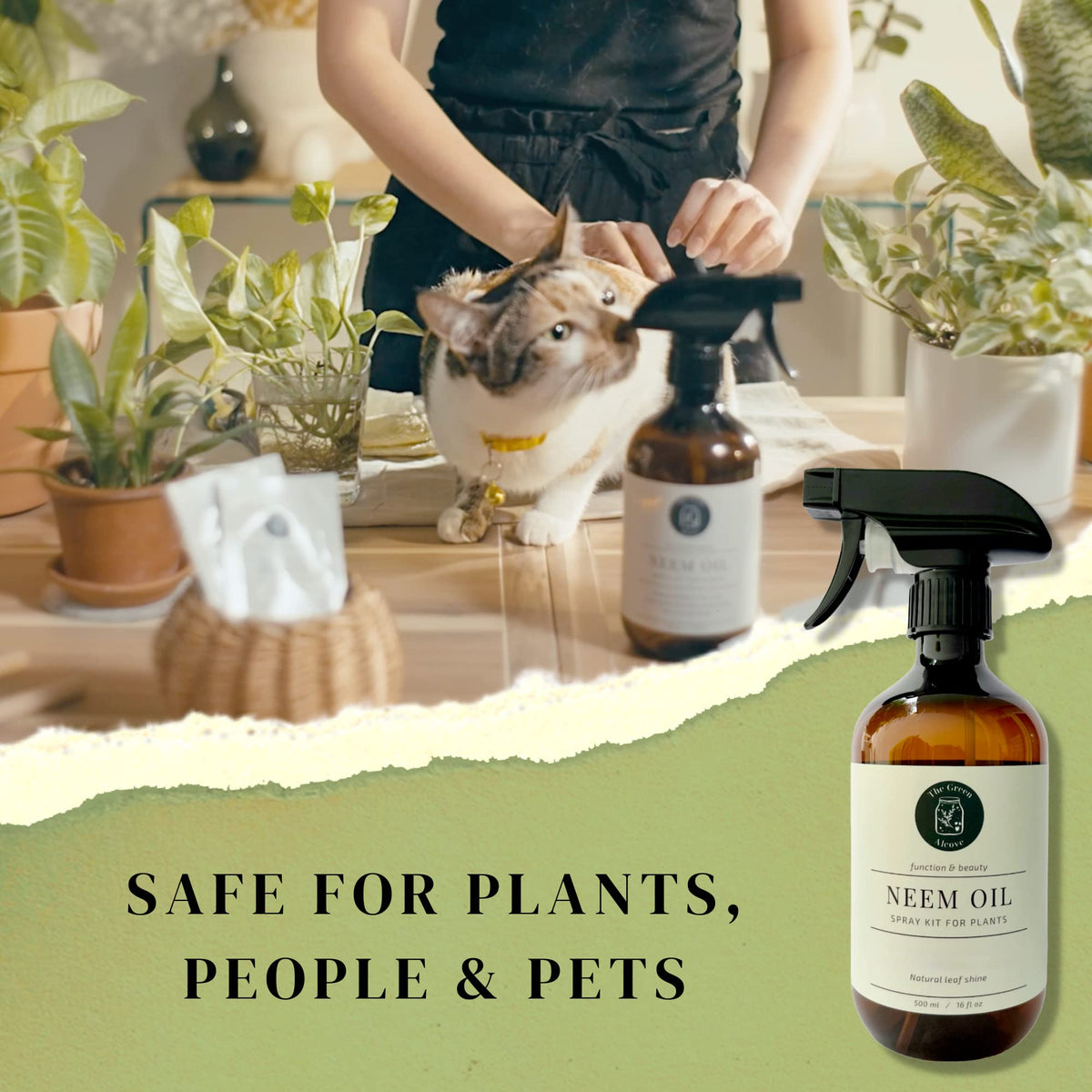 The Green Alcove neem oil kit contents deliver up to eighty ounces of spray.