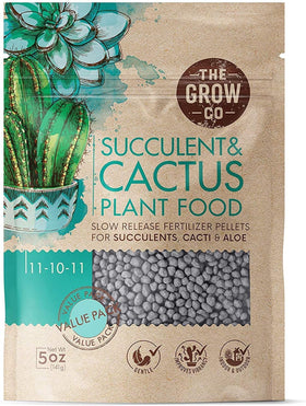 The Grow Co bottle of succulents and cactus plant food ready for gentle, long-lasting nutrition.