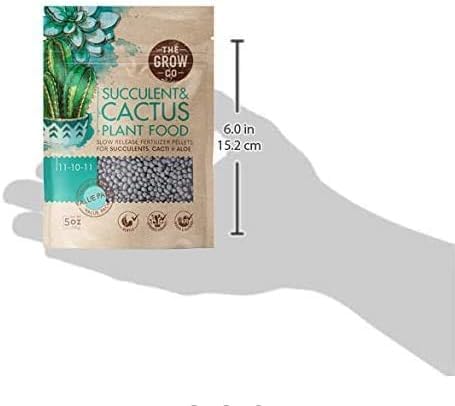 The Grow Co granular formula closeup showing slow-release nutrients for succulents.