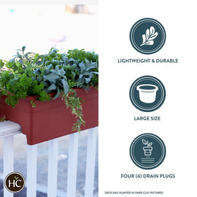 Close-up of UV-resistant plastic from The HC Companies planters, weather-ready.