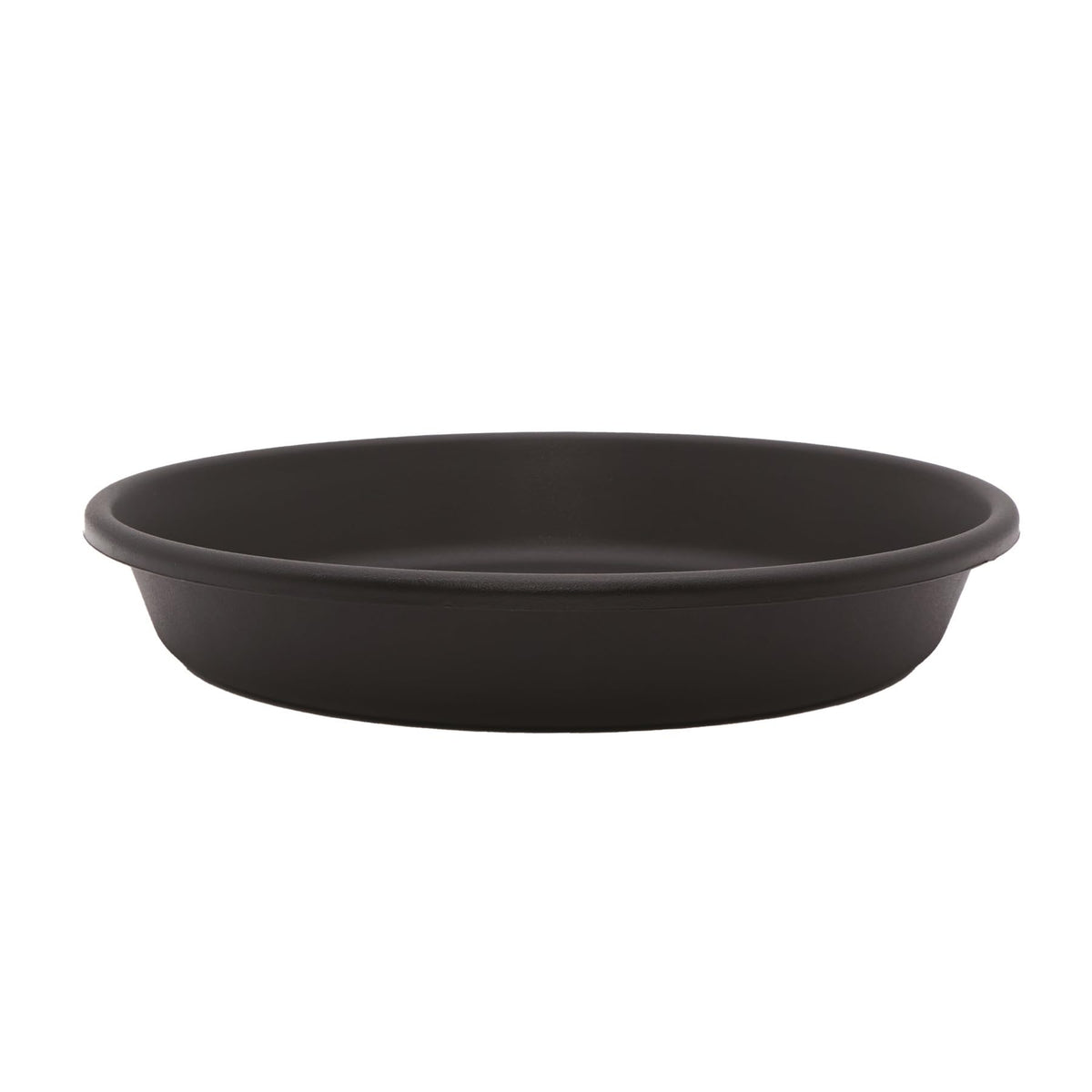 The HC Companies flower pot saucer 16-inch black offers durable indoor/outdoor plant protection.