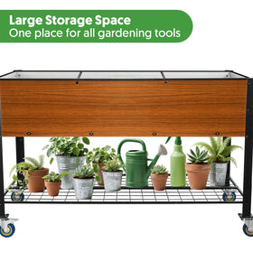 The Home Cult lockable casters enable secure, smooth movement on patios.