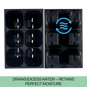 Durable, reusable materials of The Hydroponic City trays support sustainable gardening.