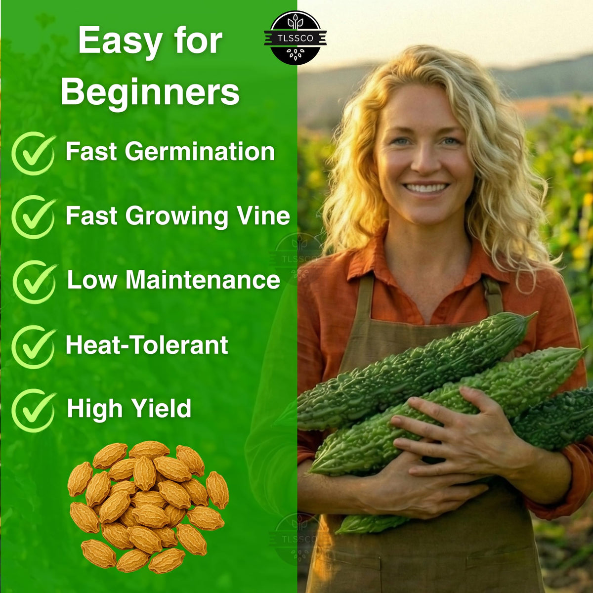 The Lucky Stars 25+ premium seeds ready for planting; non-GMO variety.